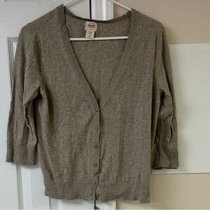 Mossimo Lightweight 3/4 Sleeve Sweater Cardigan Y2K